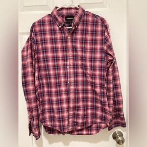 LIKE NEW Bonobos Men's size M Slim Fit Red Plaid Shirt